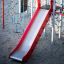 Red slide in Sword fish steel structure playground equipment