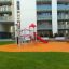 Spider steel structure playground equipment with slide and climbing frame in residential area