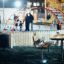 Table & Bench in a Playground at Night