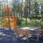 Table & Bench Quadro set in an outdoor park.