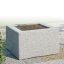 Concrete planter box Berta on outdoor patio.