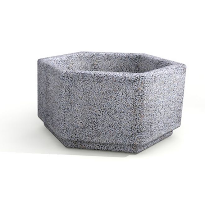 Concrete hexagonal flower pot Alex.