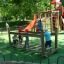 Shock Absorbing Pad 35mm with Artificial grass on playground.