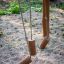 Wooden ropes and blocks in Lianes wooden playhouse.