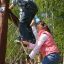 Children climbing on Swallow climbing net.