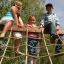 Children playing on Butterfly climbing net.