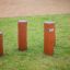 Cape Code wooden stepping posts for playground balancing on grass