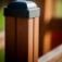 Veranda House Nature wooden post with black cap.