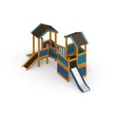 Knight's Castle Nature playhouse with slide