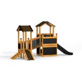 Knight's Castle Nature playhouse with slide