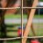 Rope climbing net in the Challenger Aztec Nature II playground.