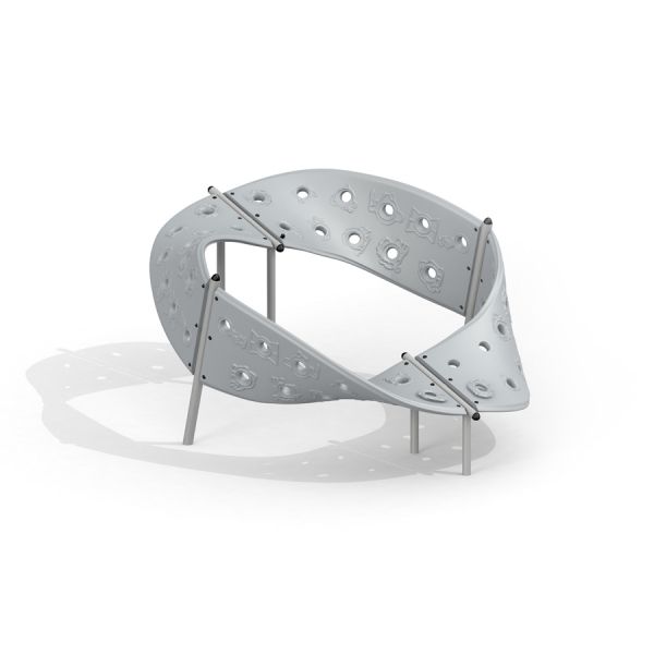 Aztec play loop steel structure on white background