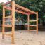 Wooden Horizontal Ladder II in playground setting