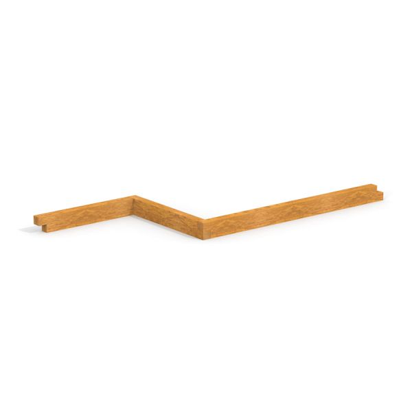 Oak Beam Section (running meter) - Wooden Corner Beam.