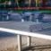 Concrete table tennis, free-standing ping pong table in a park.