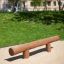 Wooden balance beam Ramp in a park.