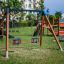 Swing Frame (double swing) in a playground with colorful seats