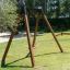 Swing Frame (single swing) in a garden setting with wooden construction