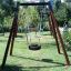 Single Swing Frame in a green park.