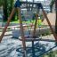 Swing Frame (single swing, wide) in a playground