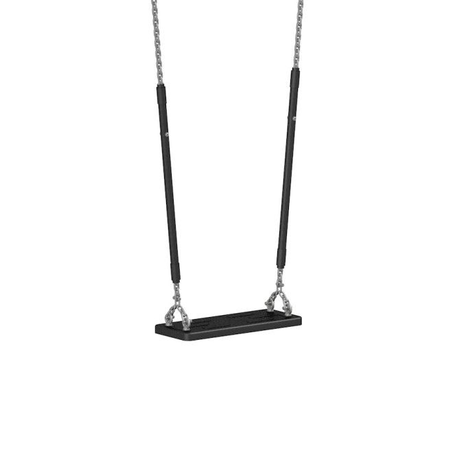 Swing seat: Safety seat in black with metal chains