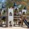 Windsor castle with slide playground structure