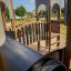 Windsor castle with slide playground equipment