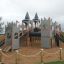Windsor castle with slide on a playground