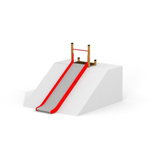 Hill Slide Wide SLW210 red children’s slide on white platform