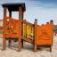 Rubik playhouse with slide for children, sandbox setting