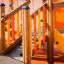 Rubik playhouse with slide wooden structure with colorful elements