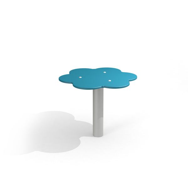 Children's outdoor table Daisy with a blue flower-shaped top.