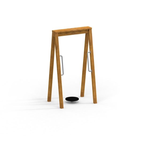 Outdoor fitness equipment Training twist with wooden frame and handles
