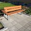 Bench, Steel Construction in a garden setting