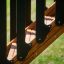 Wooden steps leading to the Single Swing with Tower single slide.