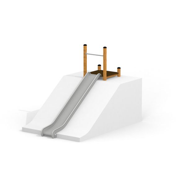 Children's slide Hill Slide STS 180 with wooden frame and metal slide.