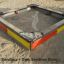 Dino sandbox base in square sandbox