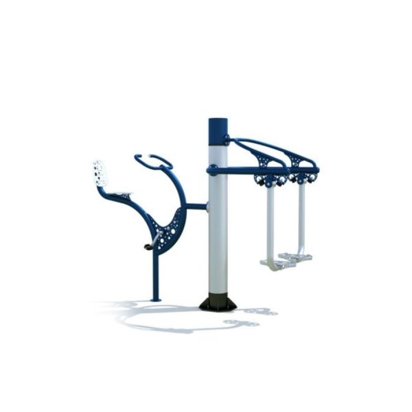 Outdoor gym equipment Set 4 with multiple exercise stations.