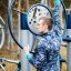 Man using Set 6 outdoor fitness equipment in a park.