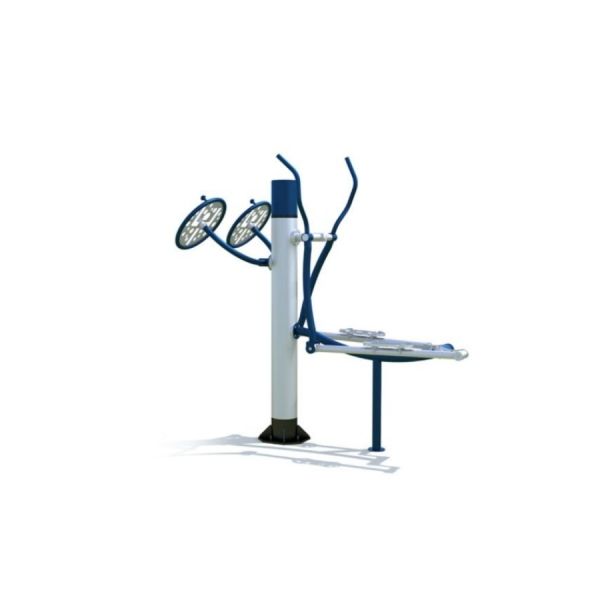 Outdoor fitness equipment Set 7 with multiple exercise stations.