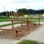 Outdoor fitness equipment - Double Jump Bars in an open sports park.