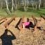 Person using Hip Hop outdoor exercise equipment.