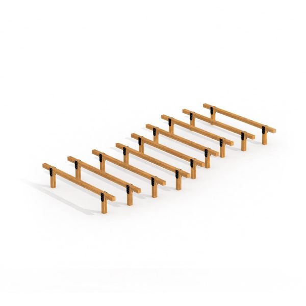 Outdoor wooden balance beam set Hip Hop - play equipment.