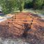 Hip Hop wooden outdoor balance beams in a park.