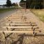 Outdoor children's playground equipment with climbing net and balance beams - Hip Hop.