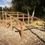 Climb Obstacle wooden ladder in outdoor playground