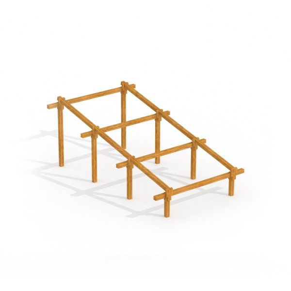 Wooden Climb Obstacle ladder for playground.
