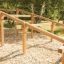 Climb Obstacle wooden ladder in outdoor playground