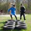 Children playing on a playground ground with Tires (10 pcs).