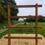 Step And Climb wooden ladder on a playground.